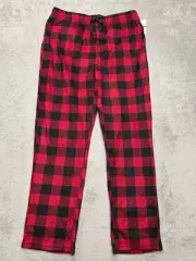 Perry Ellis Sleepwear Pants Comfort Fit Soft Fabric Mens XL Red Checkered