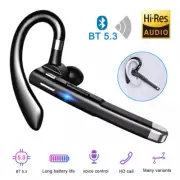 US Trucker Wireless Bluetooth 5.3 Headset Earpiece Noise Cancelling Mic Ear Hook