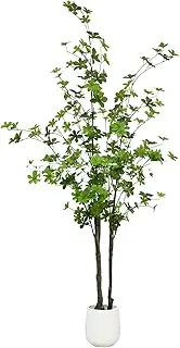 Artificial Plants 120cm Pieris Japonica Tree Faux Indoor Plant Fake Potted Artificial Outdoor Plants for Living Room, Office, Home Décor(4ft)