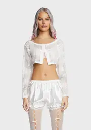 Frosted Great Escape Cropped Cardigan