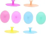 GOOHOCHY 8Pcs Silicone Hair Scalp Brush Multi Functional Bathing Scrubber for Comfortable Texture for Gentle Cleaning and Massaging Safe