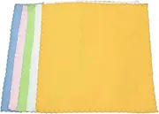 Microfiber Polishing Cloths - Musical Instrument Wiping Rag Set of 5 - Scratch-Resistant Anti-Static Reusable Fiber Cloth for Violin Guitar Electric Bass Wind Instruments Cleaning
