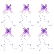 40Pcs 2.8" Pull Bows Present Wrapping String Bows Gold Thread Style Light Purple