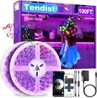 100FT Black Light Led Strip App Control, Black Light for Glow Party with Remote,