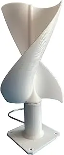 YHOZHUT 10W DIY Wind Turbine Generator Model 12V Vertical Wind Turbine Spiral, Small Wind Turbine with LED Lights for Teaching Lectures, Interior Decoration, Outdoor Night Lighting,White,10W