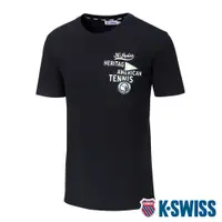 在飛比找PChome24h購物優惠-K-SWISS Badge Tee棉質吸排T恤-男-黑