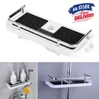 Shower Caddy Rail Shelf No Drill Shower Organiser Bathroom Shelf Soap Tray AU
