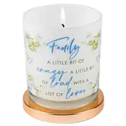 Family Candle Vanilla Scented smell 45hr Burn Time 9 x 8cm Keepsake Gift Set