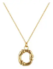 [Mocha] Letter O Initial Gold Necklace