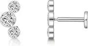 Limerencia G23 Hypoallergenic 18g Flat Back Stud Earrings | F136 Implant Grade Titanium Press Fit Threadless Push Pop in Cartilage Helix Labret Lip Monroe Tragus Piercing Studs