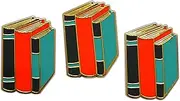 [Novel Merk] Books & Reading – Teacher Lapel Pin, Hat Pin & Tie Tack Set - with Clutch Back
