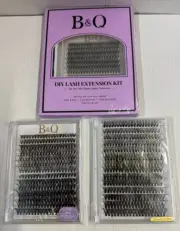 Set of 3 B&Q DIY Eye Lash Extension Kit 30D+40D D/9-16mm D-Mix