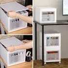 12X Stackable Storage Bins w/ Lids Storage Basket Organizer Box Containers Wheel