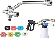 Foam Cannon Double Connector Accessory - Car Wash Sprayer Pressure Washer Attachment with Double Tip | Foam Car Wash Sprayer, Power Washer Sprayer Nozzles for Home
