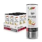 Celsius Energy Drink Sparkling Apple Pear 12.0 oz (Pack of 12)