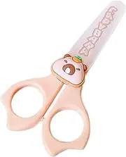 Child Scissors | Cute Capybara Round Tip Safety Scissors For Kindergarten,Small Primary School Craft Tools, Cutting Scrapbooking Accessories with Anti-Slip Handle