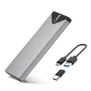 SSK Aluminum USB 3.2 Gen 1 to M.2 SATA NGFF SSD Enclosure Adapter External S...