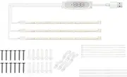 Plant Grow Light Strips for Indoor Pl Red & 3000K Sunlike Grow Lamp for Hydroponics Succulent Supplement Light 4 Dimmable Levels with 24-Hour Cycle Timing USB Plug and Play Red & Warm 30cm 3 Strips