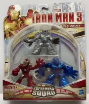 Iron Man 3 Super Hero Squad Iron man,Mark 1,Iron Monger (Damaged Pack)See Picts!
