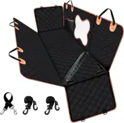 Dog Car Seat Cover, Dog Back Seat Protector with Detachable Pad for Quick Wash,
