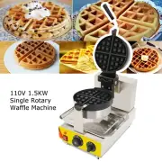 110V Electric NonStick Single Rotary Cake Maker Oven Waffle Pan Baker Machine