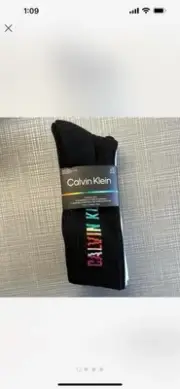 Calvin Klein 2 Pack Cushion Crew L/XL Pride Socks