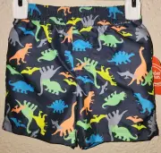 Wonder Nation Boys Swim Shorts UPF 50+ Dinosaurs Allover Size 2T BRAND NEW