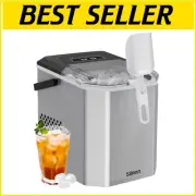 Portable Stainless Steel Countertop Ice Maker - 26 lbs Daily Ice Capacity