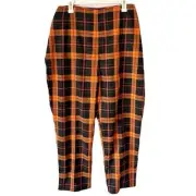 Modcloth Pants Women's 3X Collectif London Bonnie Pumpkin Check Cigarette
