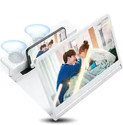 Magnifying Glass,16" Screen with Speaker Newest Version,4K Blu-ray Super Clear Phone Amplifier,Folding DStand Enlarger for Movies Videos Gaming Reading Gift