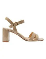 [Easy Steps] Utopia Leather Sandals in Nude Patent
