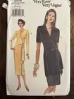 Vogue 8976 UNCUT Sewing Pattern, Misses' Dress, Top & Skirt, Size 14-16-18