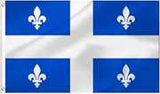 LARGE Quebec Flag, 3x5Ft Quebec Flags Banner For Indoor Outdoor Decoration of Canada Yards.Parade Or Express Mood