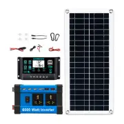 6000W 100A 110V Solar Panel Kit Complete Solar Power Generator Home Grid Systejd