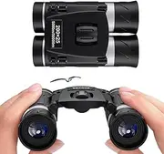 Travel Binoculars | 200×25 HD Compact Pocket Binoculars - High-Definition Stargazing Glasses Portable Non-Slip Telescope for Hunting Travel