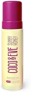[Coco & Eve] Sunny Honey Bali Bronzing Self Tanner Mousse (Medium) - All Natural Sunless Tanning Mousse | Instant Self Tanning Lotion with Bronzer and Skin Moisturizer (200ml)