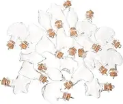 Baluue 20Pcs Miniature Glass Bottles with Cork Stoppers Clear Decorative Drift Bottles for Projects Votive Use for Weddings Parties and Crafts