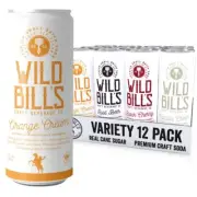 Wild Bill's 4 Flavor Craft Soda Soft Drinks Variety Pack 12 Oz 12 Pack