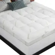 STARRY EUCALYPT Bamboo Fibre Pillowtop Mattress Topper Underlay Pad 9cm Double