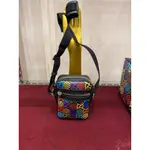 【歐洲OUTLET正品】GUCCI 迷幻 PSYCHEDELIC 印花 彩虹 小方包