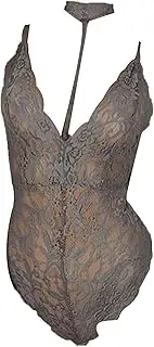 [Zylphorix] Women's Floral Lace One Piece Lingerie Hollow Out Bodysuit Underwear Babydoll Cutout Deep V Teddy Bodysuits Underwire