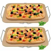 Avanti 38cm Rectangular Pizza Stone W / Rack | 2 Pack