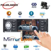 4.1"1 Din Car Radio RDS AM FM Touch Screen AUX Mirror Link MP5 Bluetooth +Camera