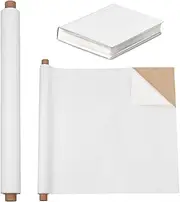 OLYCRAFT 39.4x15.7 Inch Self-Adhesive Notebook Binding Cloth White Bookcover Velvet Fabric with Paper Backed Cloth DIY Notebook Cloth Protective Cover for Notebook Binding Scrapbooking Album DIY