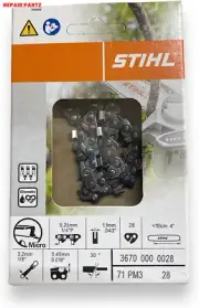 Stihl chainswa Chain for GTA 26 36700028 pruner
