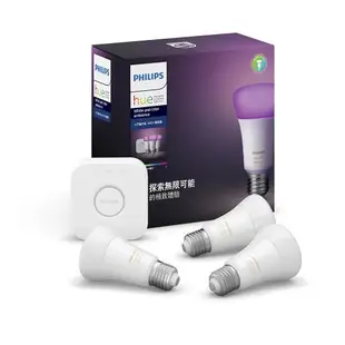 Philips 飛利浦 Hue 智慧照明 入門套件組 藍牙版燈泡+橋接器(PH002)