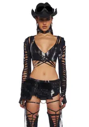 [Club Exx] Surreal Mirage Wrap Top