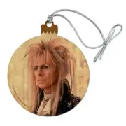David Bowie As Jareth Labyrinth Candles Wood Christmas Tree Ornament