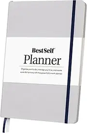 BestSelf Self Planner – 6-Month Undated Life Planner for Goal Setting, Time Management & Productivity – 7"x10" Mist Notebook