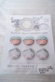 NWT Darcie’s Heater Designs - HELLO WINTER - FLAT BACK TIN PIN EMBELLISHMENTS